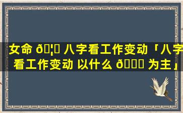 女命 🦊 八字看工作变动「八字看工作变动 以什么 🐎 为主」
